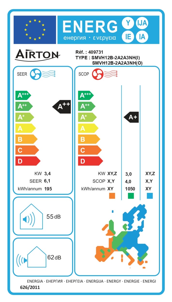 Pack Climatiseur reversible AIRTON - A Poser Soi-meme - 3500W - Readyclim 4M - 6