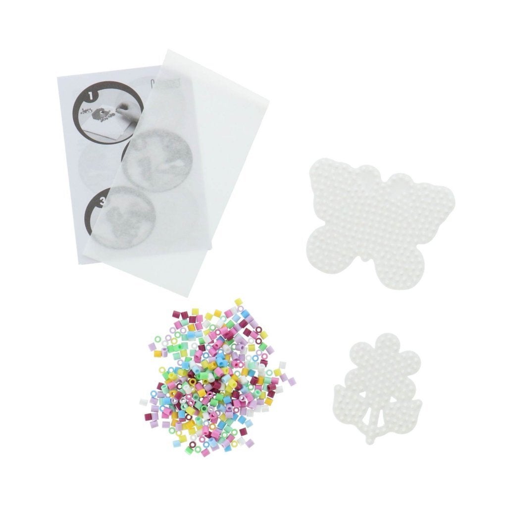 Hama Cuentas De Planchar – Lote De 1000 Cuentas Blancas Y 3 Placas Reutilizables (princesa, Caballo Y Gato), Manualidades Infantiles