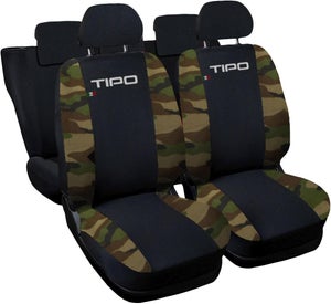 Set Coprisedili Auto Per Fiat Musa | Made In Italy | Nero/Blu Scuro | Airbag Compatibile - Foto 7