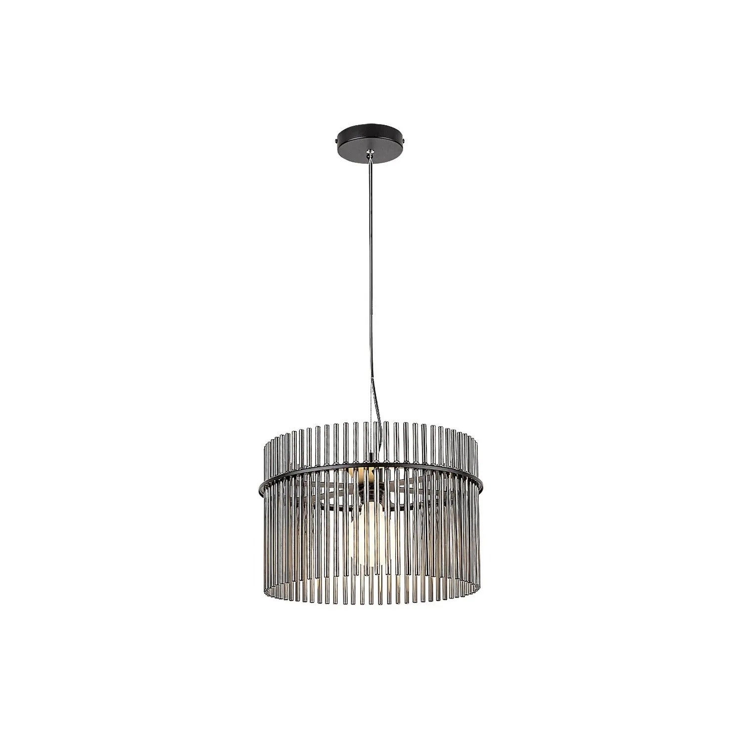 Lampa wisząca INESA czarna matowa 1xE27x40W szkło wym:150x40x40cm IP20 Rabalux