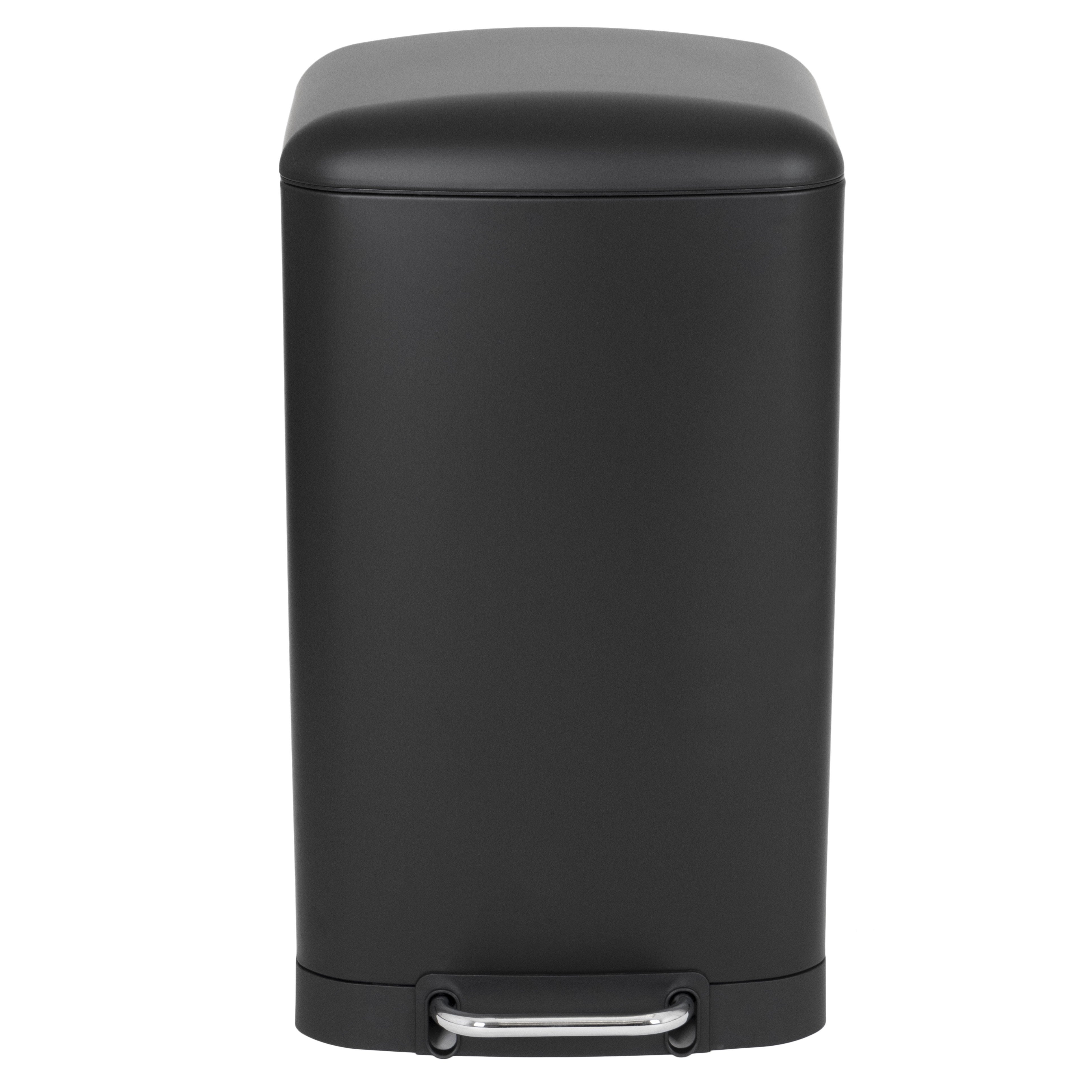 Kosz na Śmieci z Pedałem Inox GREENWICH czarny 40L