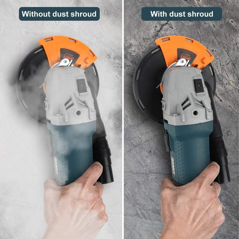 Capot d'aspiration pour meuleuse d'angle 125 mm + meule diamantée 125 mm pour béton - 4