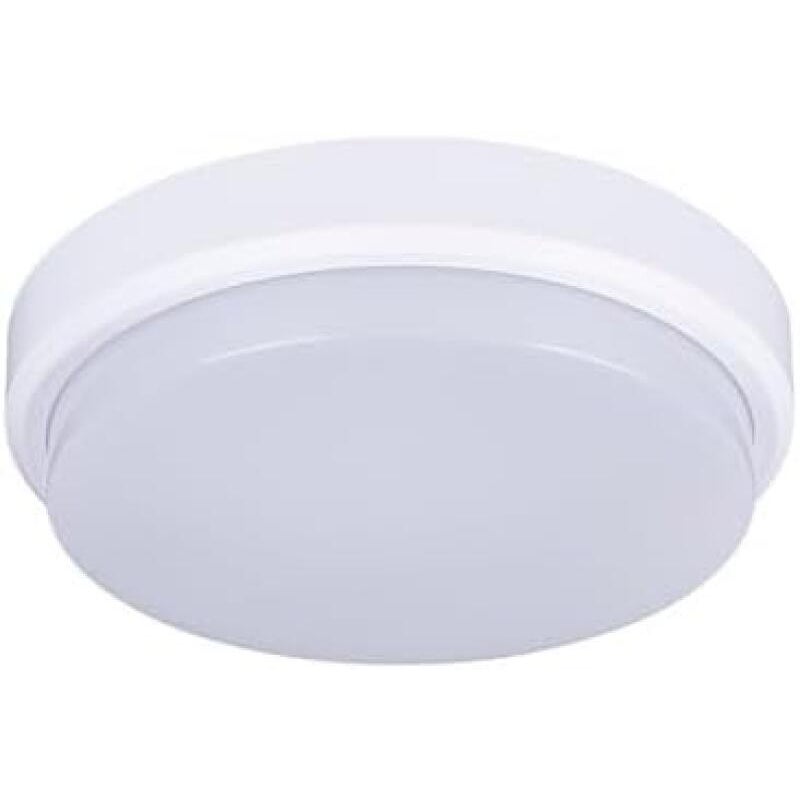 Biała lampa ścienna 21 x 21 x 5 cm, 1 sztuka, 30 W, 6000 K, białe światło, akrylowa, duża okrągła lampa sufitowa LED, wodoodporna