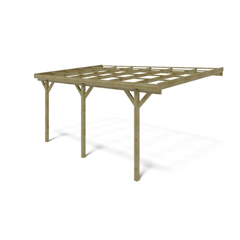 Carport, abri de voiture 3x5.24 m - 15 m2 - adossé&nbsp; - CAR7-2 - ALTANKA - 6
