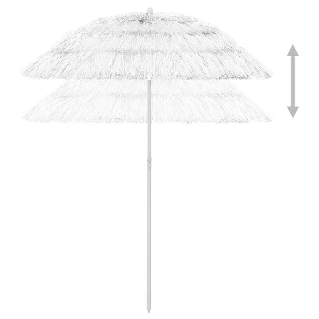 Parasol de plage Blanc 180cm - 5
