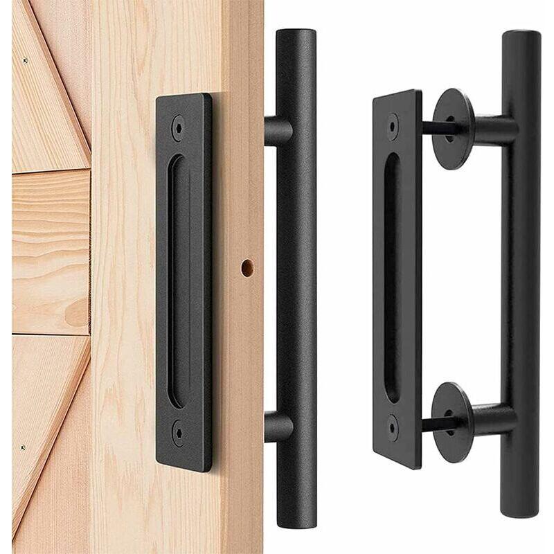 Poignée de porte coulissante noire Compatible portes de grange et — free download