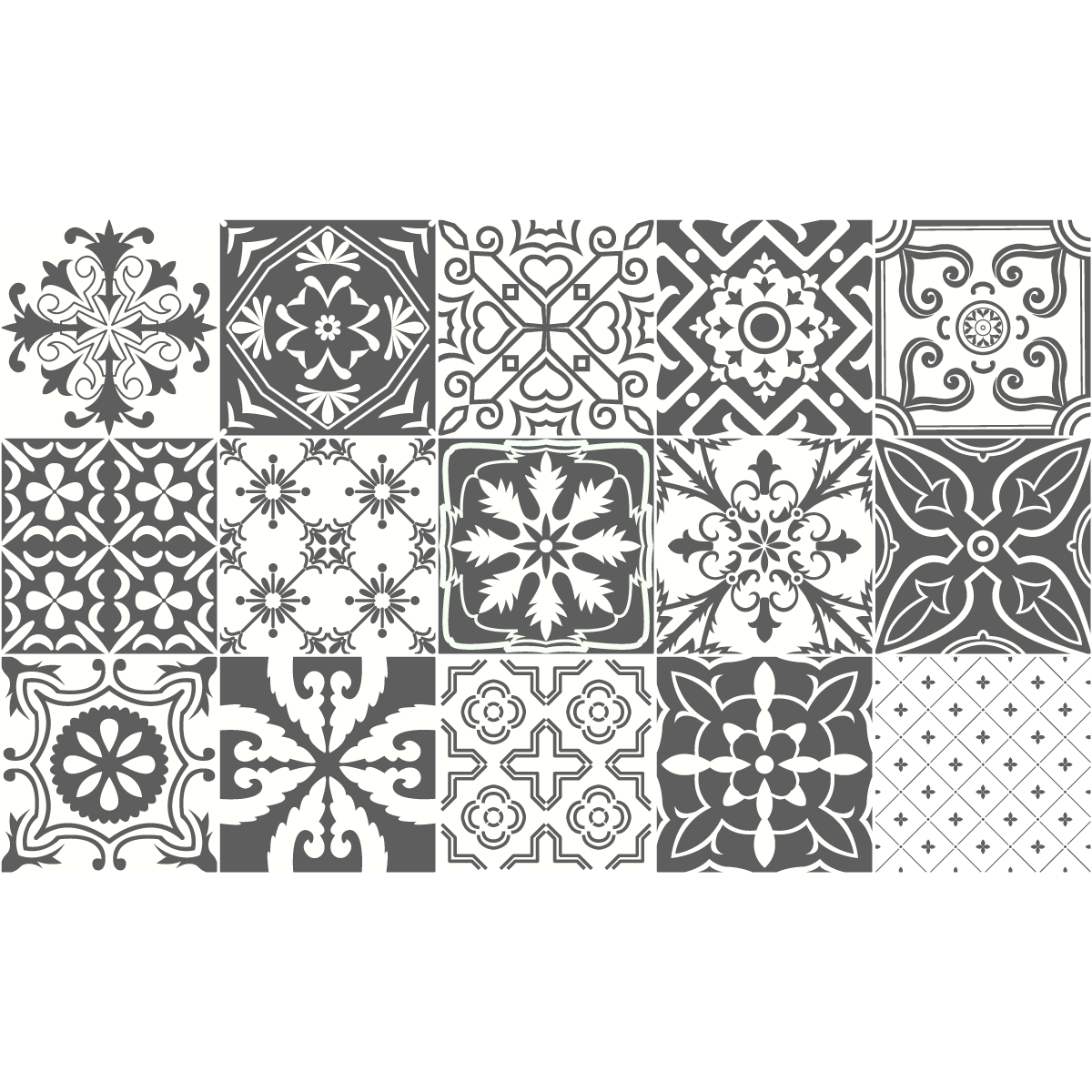 15 adesivi piastrelle di cemento Napoli - Sticker adesivo - adesivi murali - 15stickers15x15cm - 2