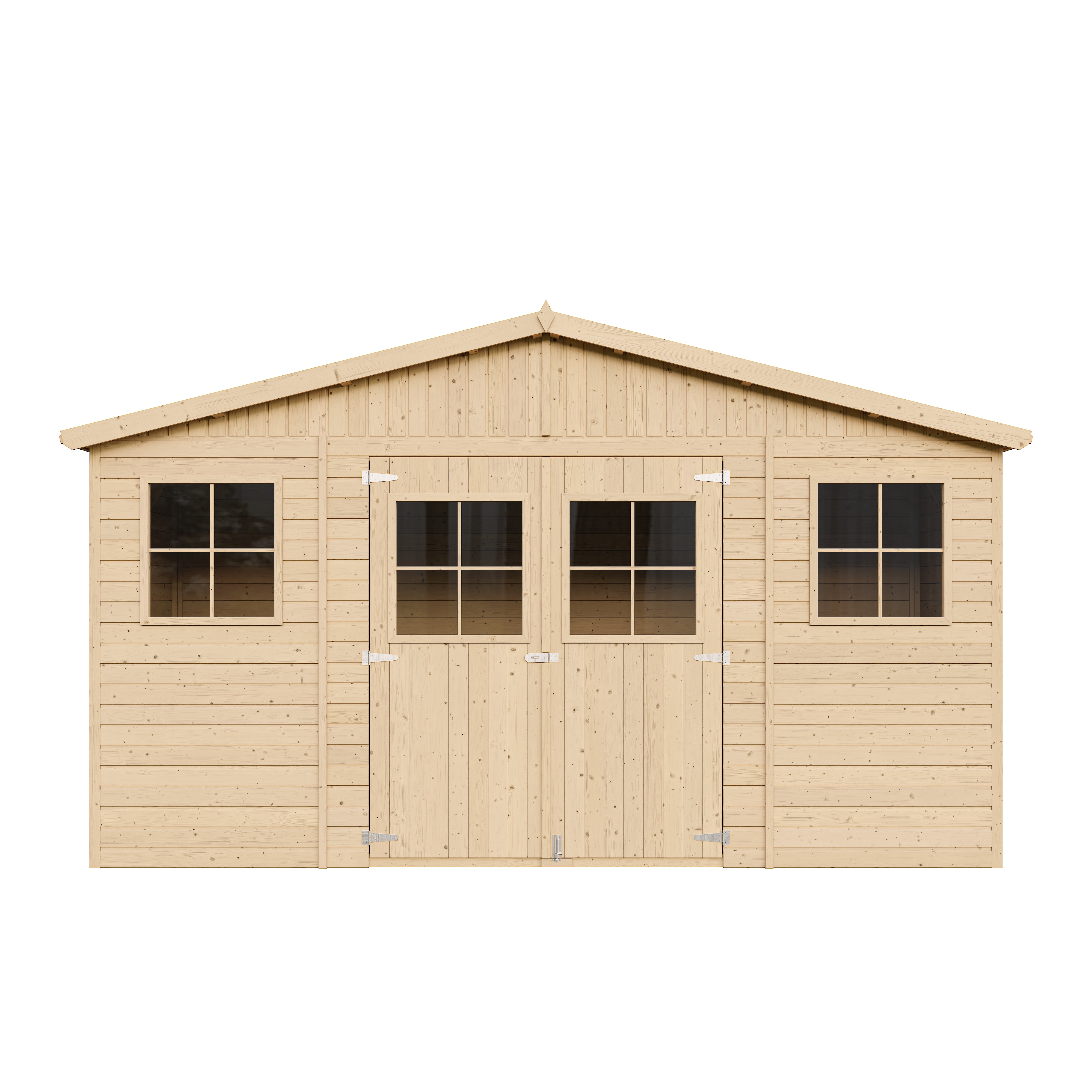 Cobertizo de madera para jardín CON SUELO TRATADO - A246x418x220cm/8m2 Cobertizo de madera natural - Taller de Jardín - TIMBELA M332+M332G - 5
