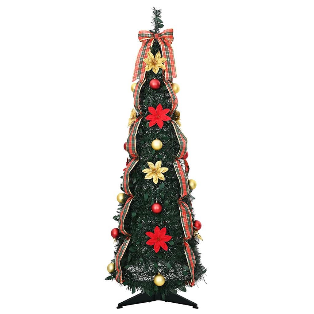 Árbol de Navidad Artificial 50 LED Verde 120 cm PVC Ahorro Energético Ideal para Interior y Exterior ComfortXL - 4
