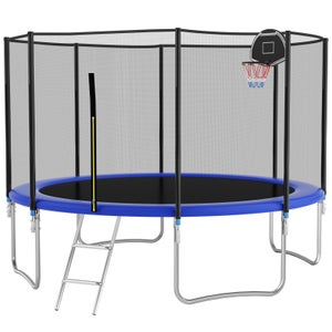 Tapis de remplacement trampoline,VEVOR 457 cm rond,résistant aux UV,80 anneaux en V durables,compatible avec ressorts 17,8 cm,extérieur,noir | Leroy Merlin