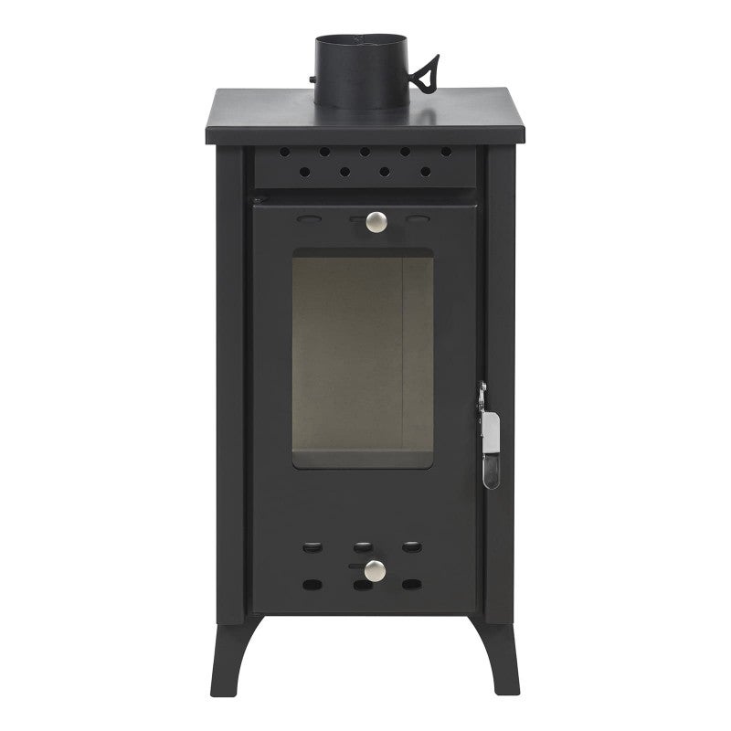 Piec na drewno Matilde Black, 7,7 kW, dł. 33 x szer. 38,5 x wys. 74 cm