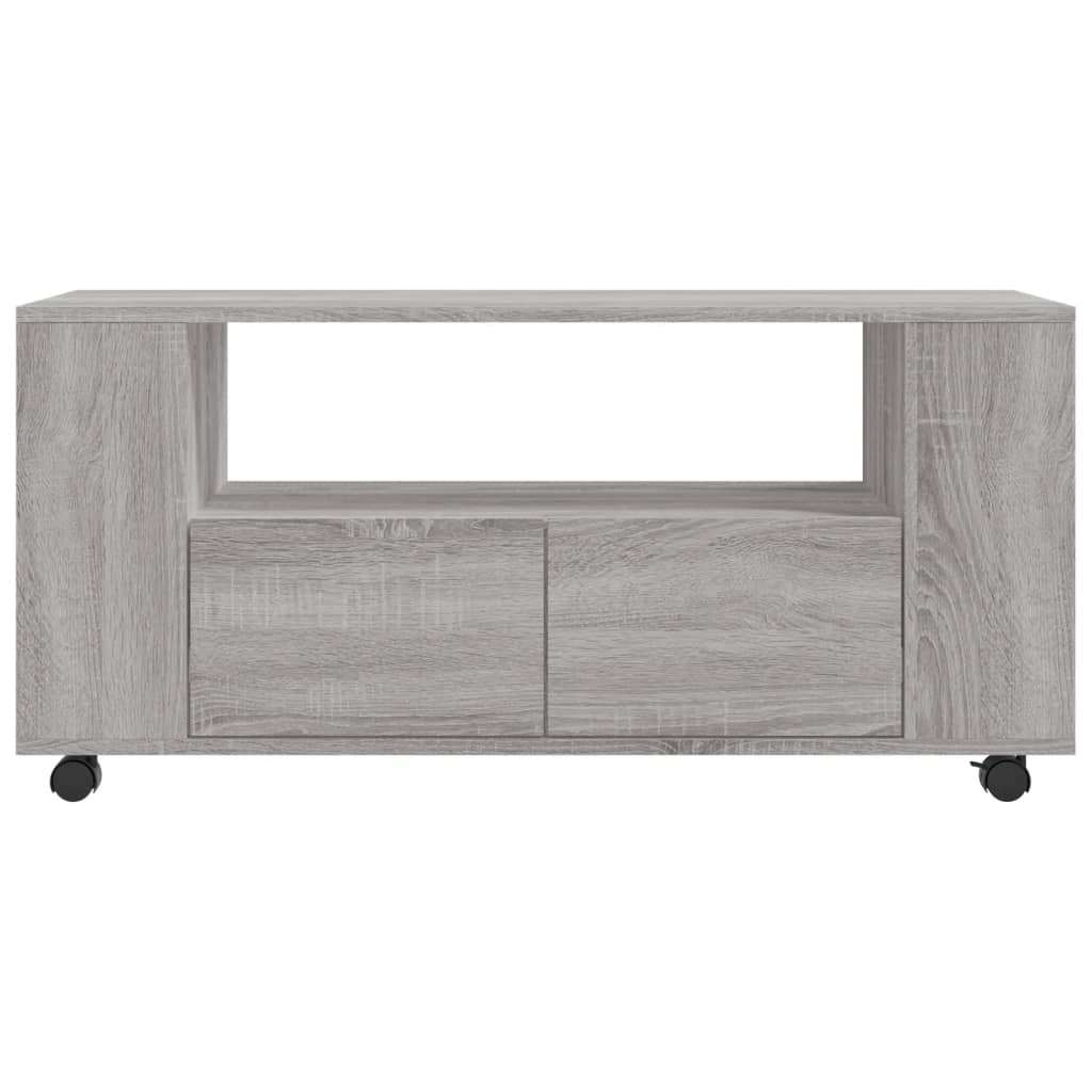 Meuble TV sonoma gris 102x34,5x43 bois d'ingénierie - 6