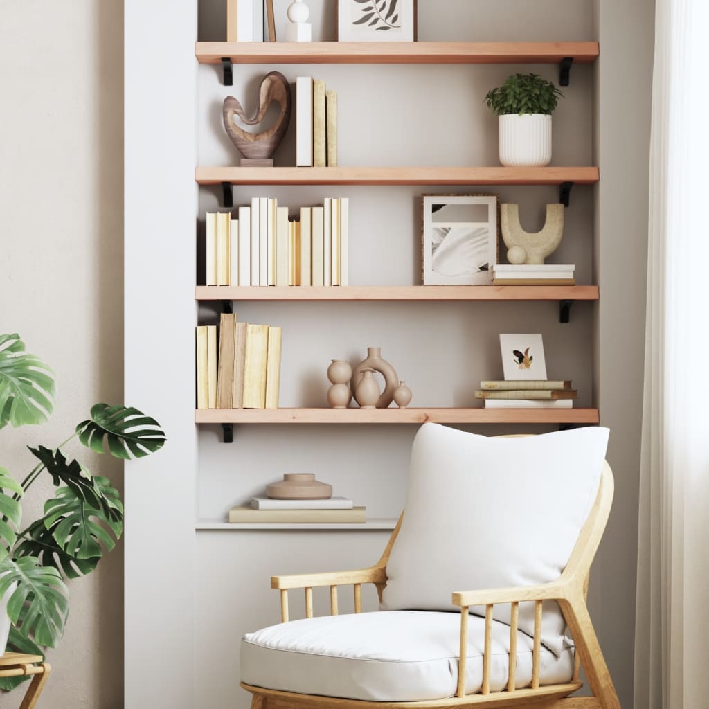 Étagère murale 80x20x4 cm bois de chêne massif non traité- COMFORTXL - 2