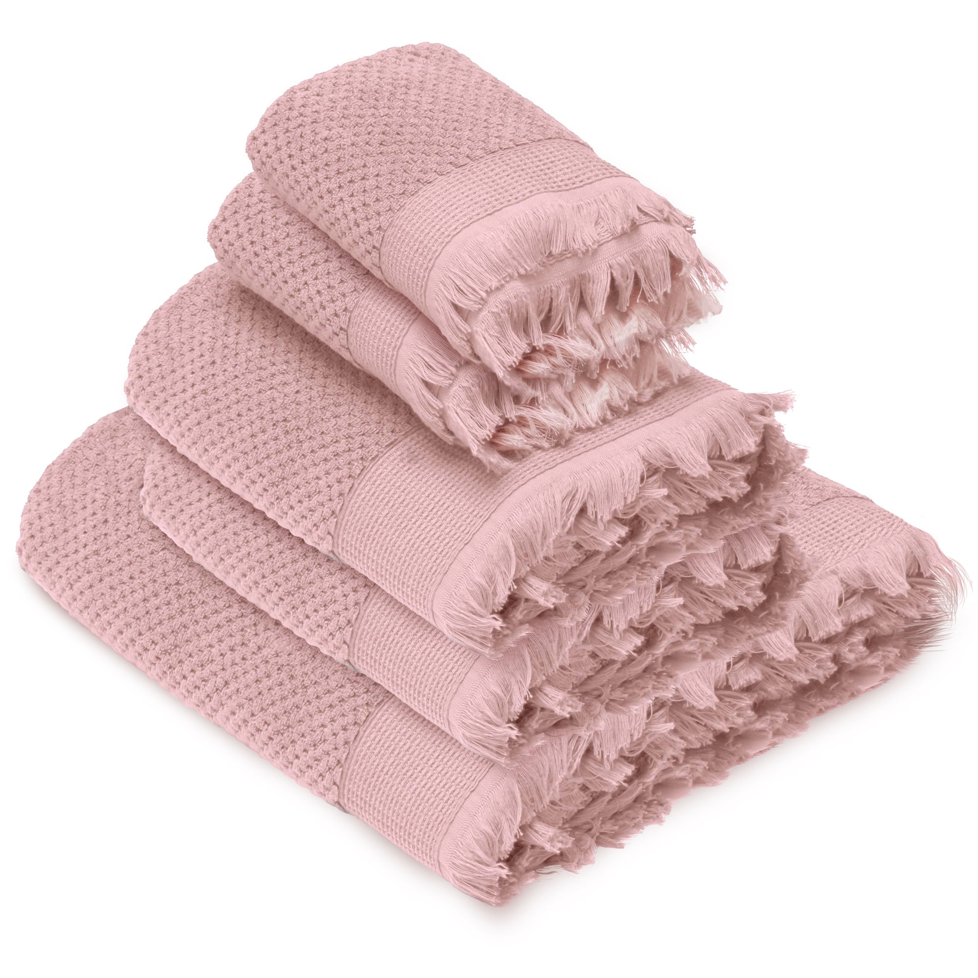 Parure De Bain Tethys 6 Pièces Micro-Coton Gris Brume – Serviettes Moelleuses 550 G/m², Jacquard Élégant, Absorption Top & Séchage Rapide