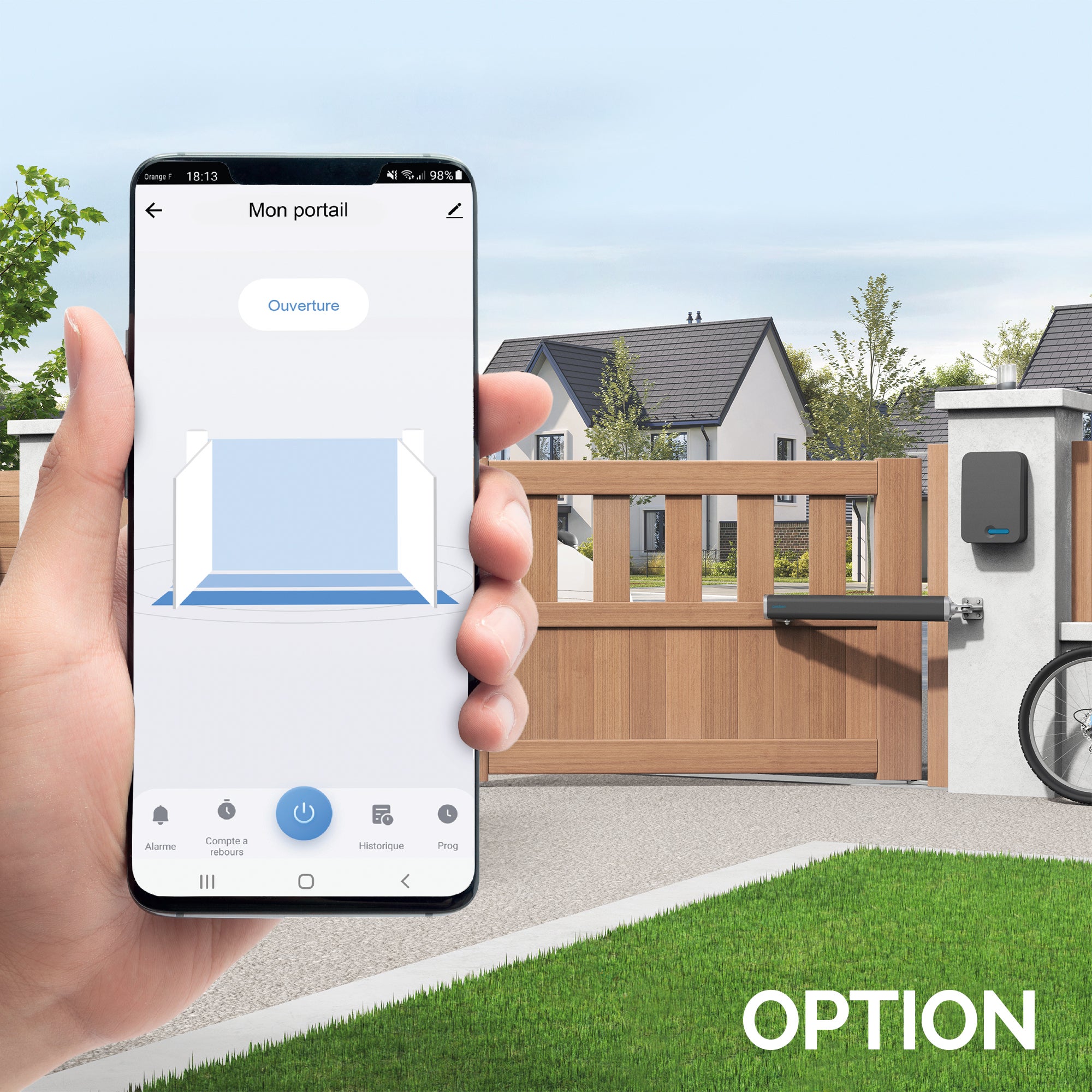 Motorisation pour portail à battants - Moteur à vérins - Teha-SE - Avidsen - 114176 - 5