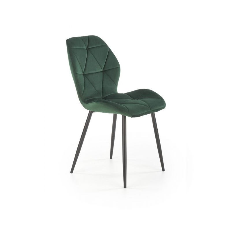 Krzesło tapicerowane K453 VELVET ciemnozielone