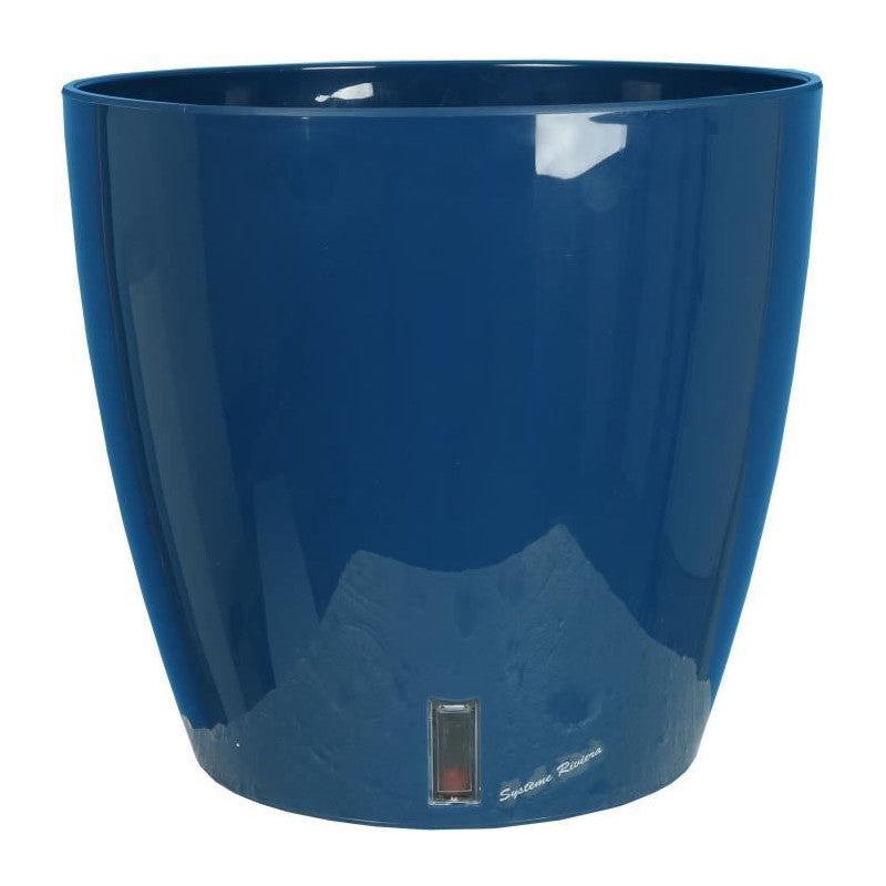 Vaso In Legno Stonebriar – Azzurro Oceano – 25,4 Cm – Ispirato Alla Spiaggia – Con Motivo Onde – Per Fiori Secchi E Arredamento