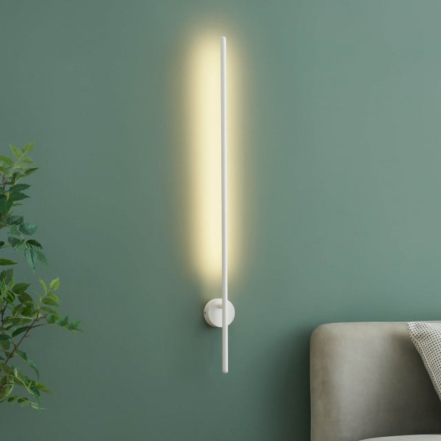 Aplique blanco largo con luz LED indirecta - Mandal