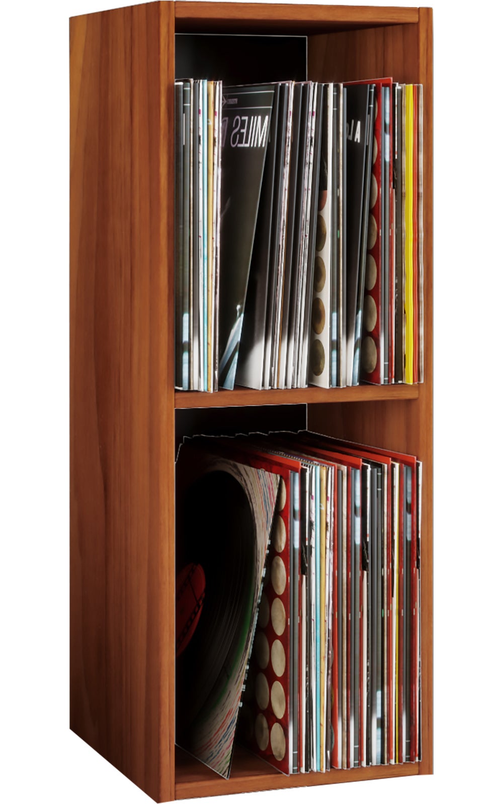 VCM Płyta CD / DVD Media Shelf Platto Orzech jądrowy H. 72 x B. 34 x T. 30 cm