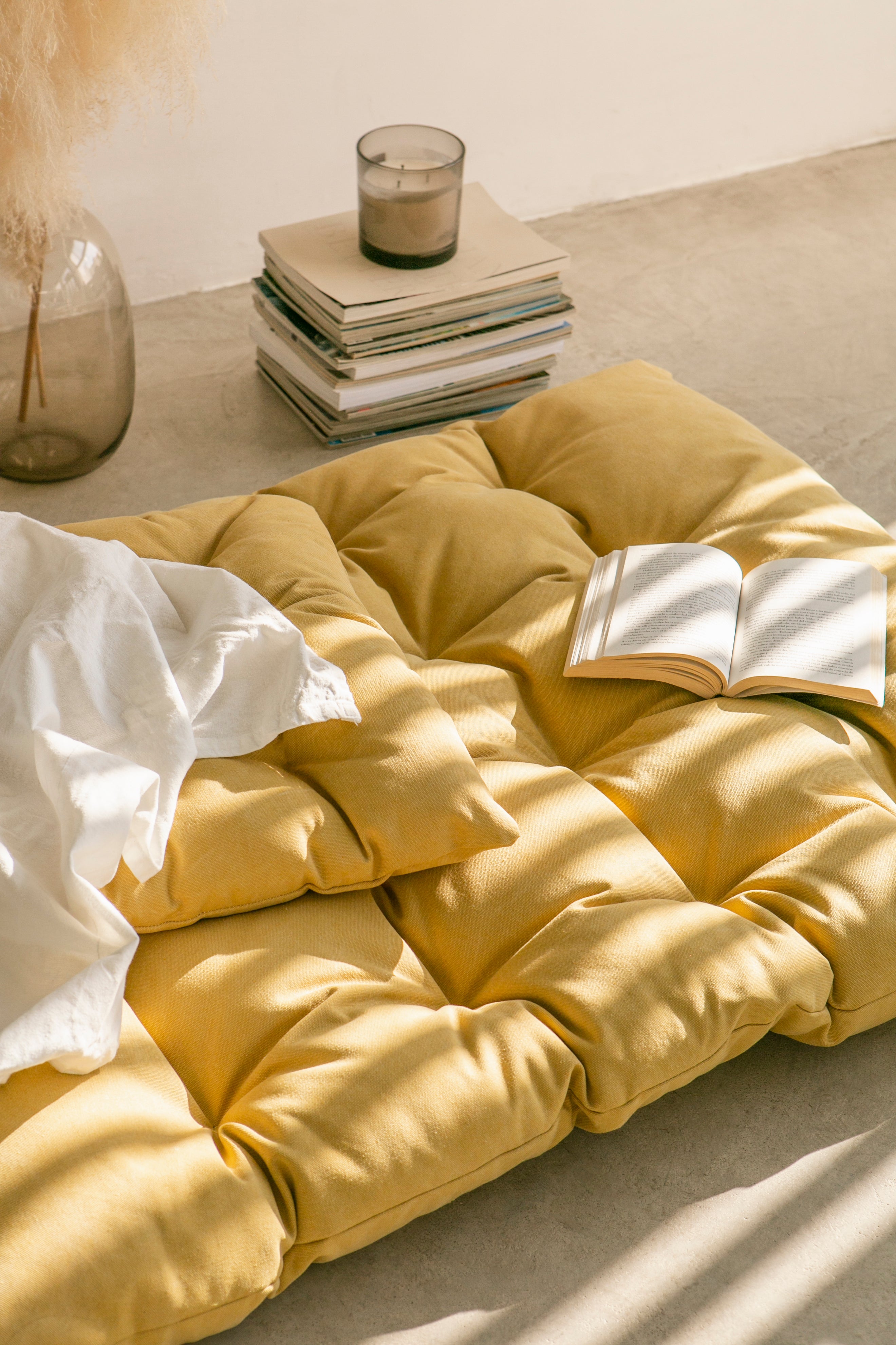 Matelas de sol CIELO en coton jaune 120x100 - 2