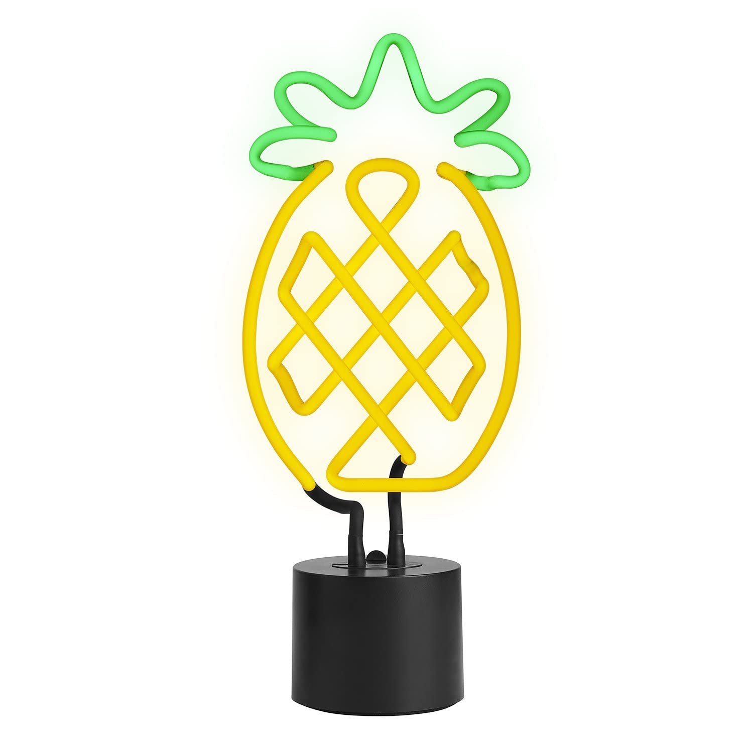 Amped & Co Lampe décorative d'intérieur en forme d'ananas véritable