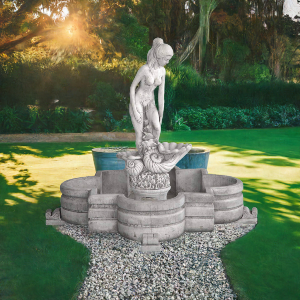Fontaine Classique en béton-pierre Femme 106x106x94cm. - 3