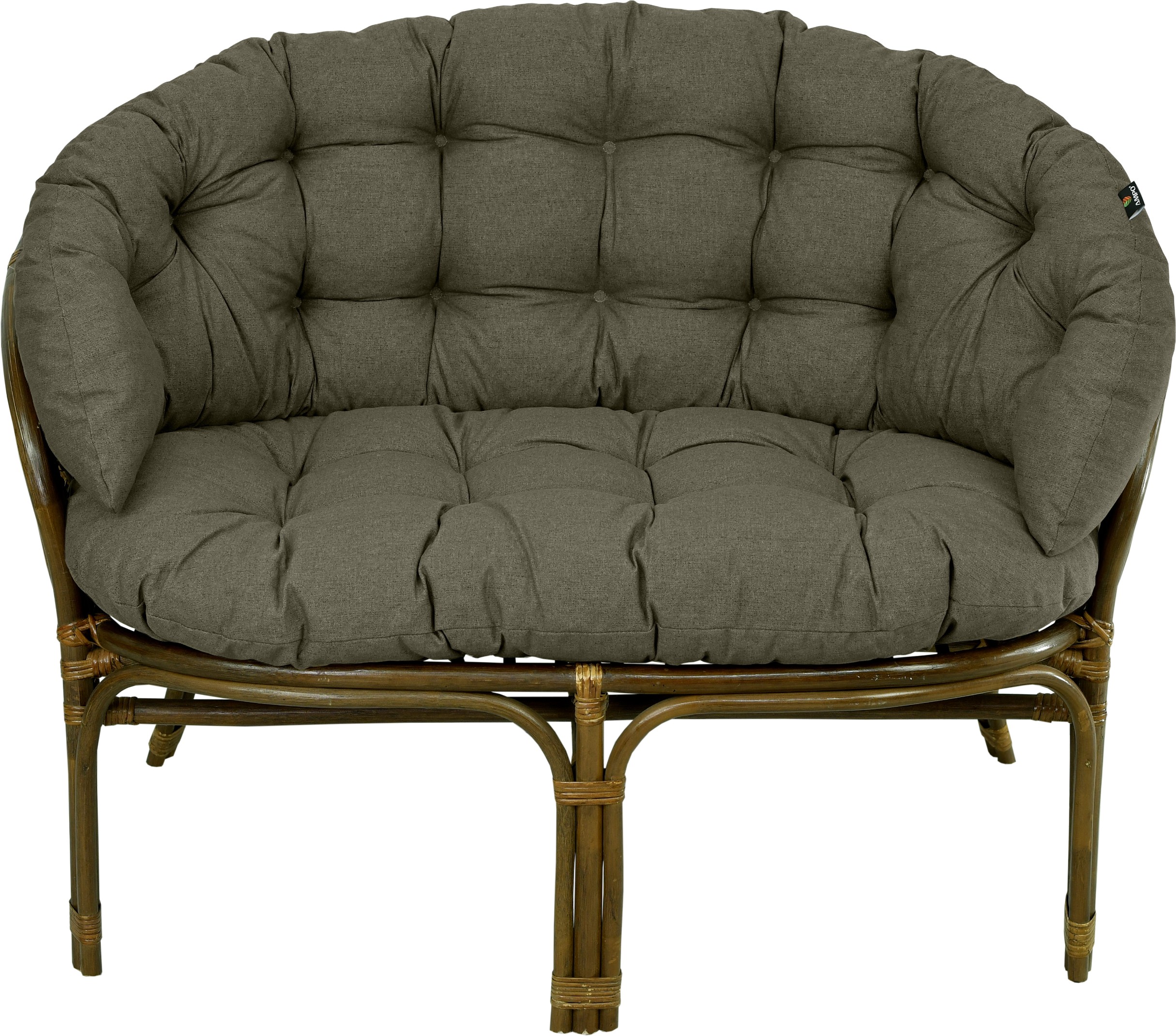 Poduszka na sofę rattanową wiklinową AMPO brązowy wodoodporna 1 szt.