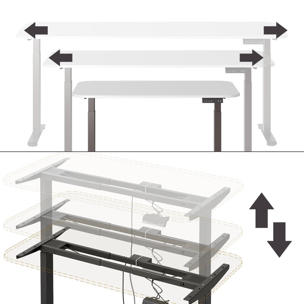 Vicco Biurko Elevate, Czarny/biały, 140 x 80 cm 2 silniki - 5
