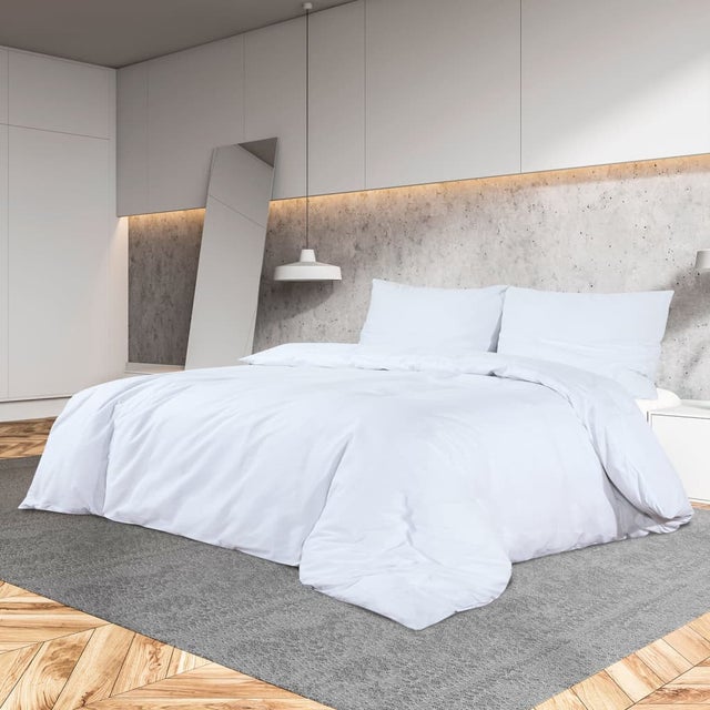 vidaXL Ensemble de housse de couette Blanc 200x200 cm Microfibre