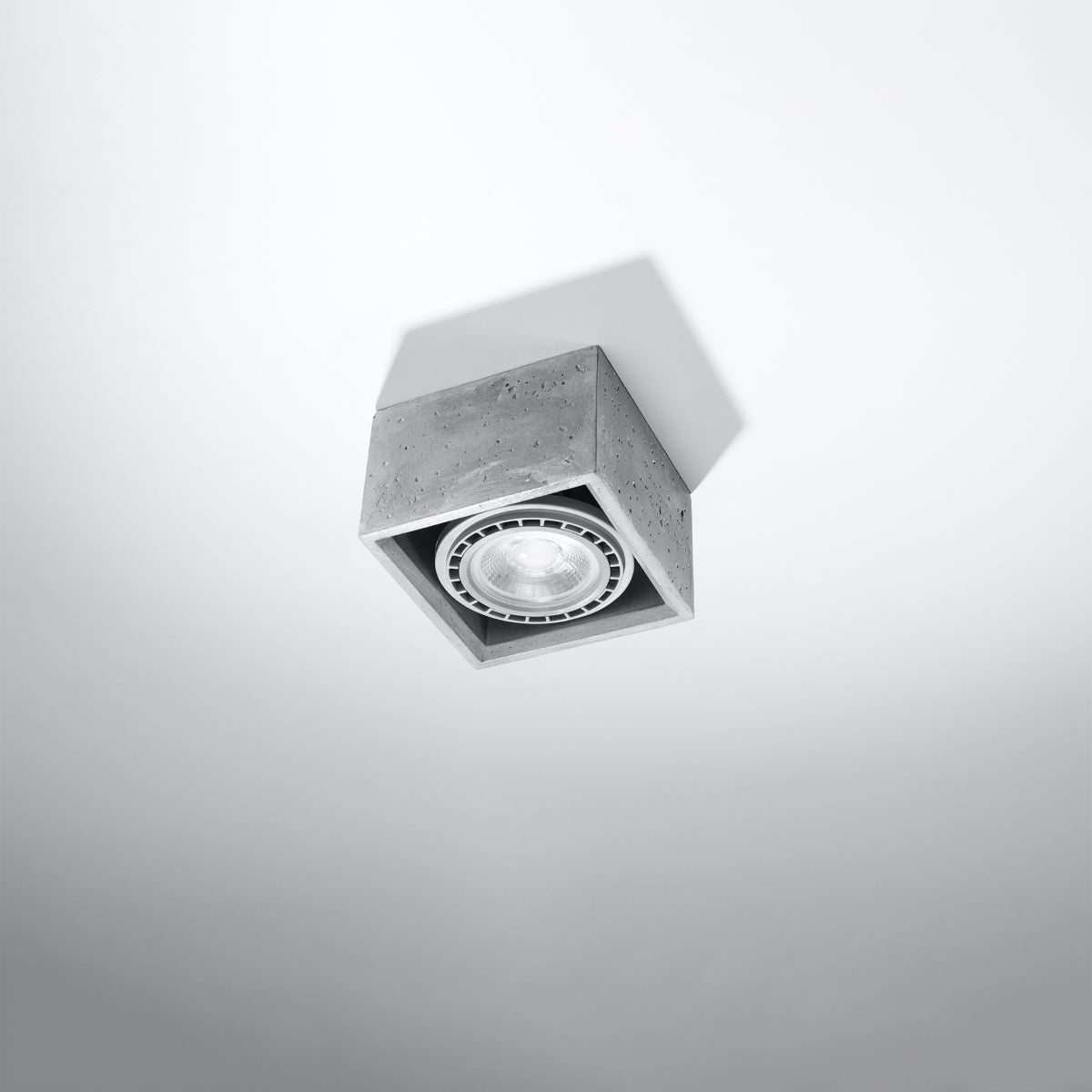 Plafon ZENTRA 1 beton LED 4000K - 14x14x9cm Sollux
