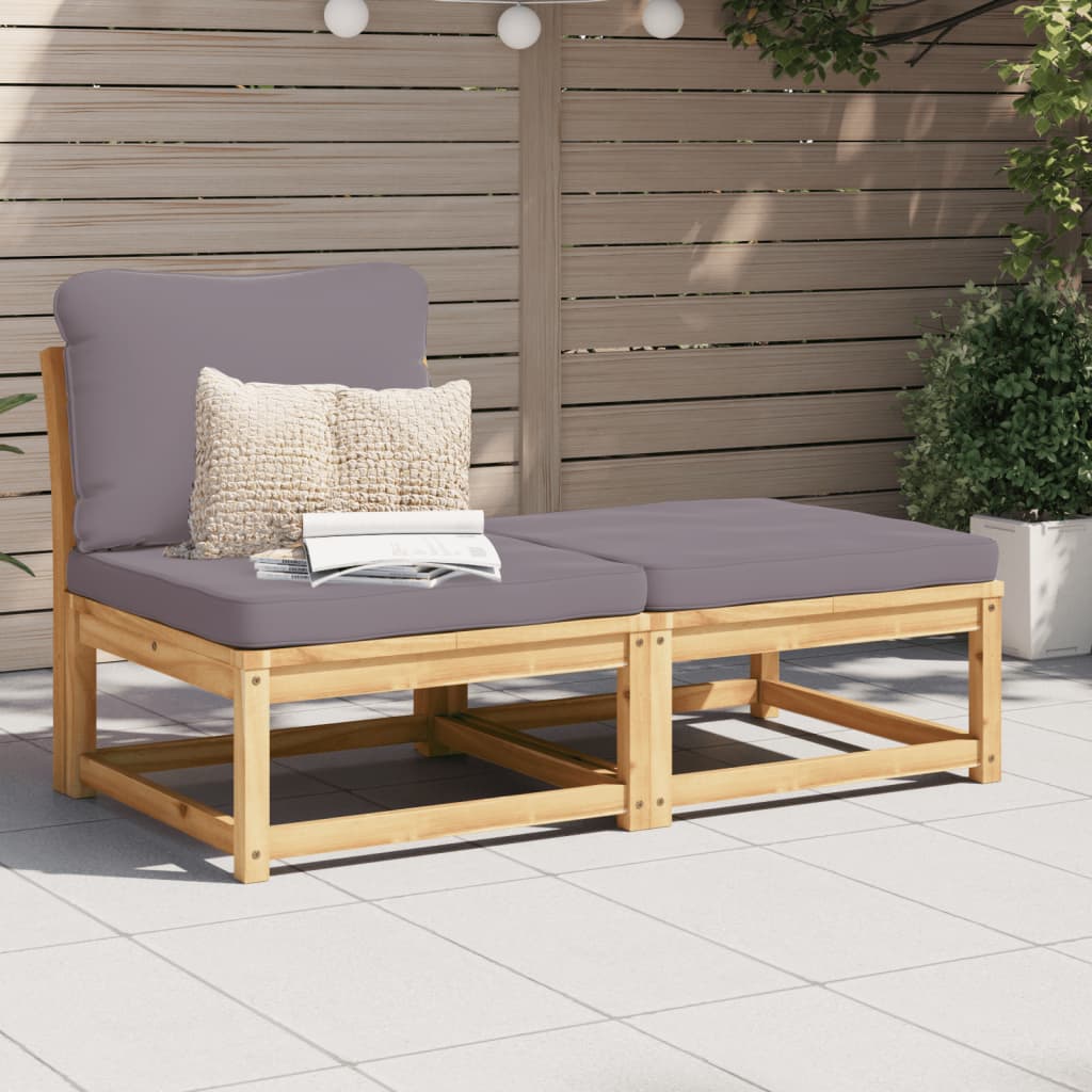 Maison Exclusive - Salon de jardin 3 pcs avec coussins bois massif d'acacia - 3