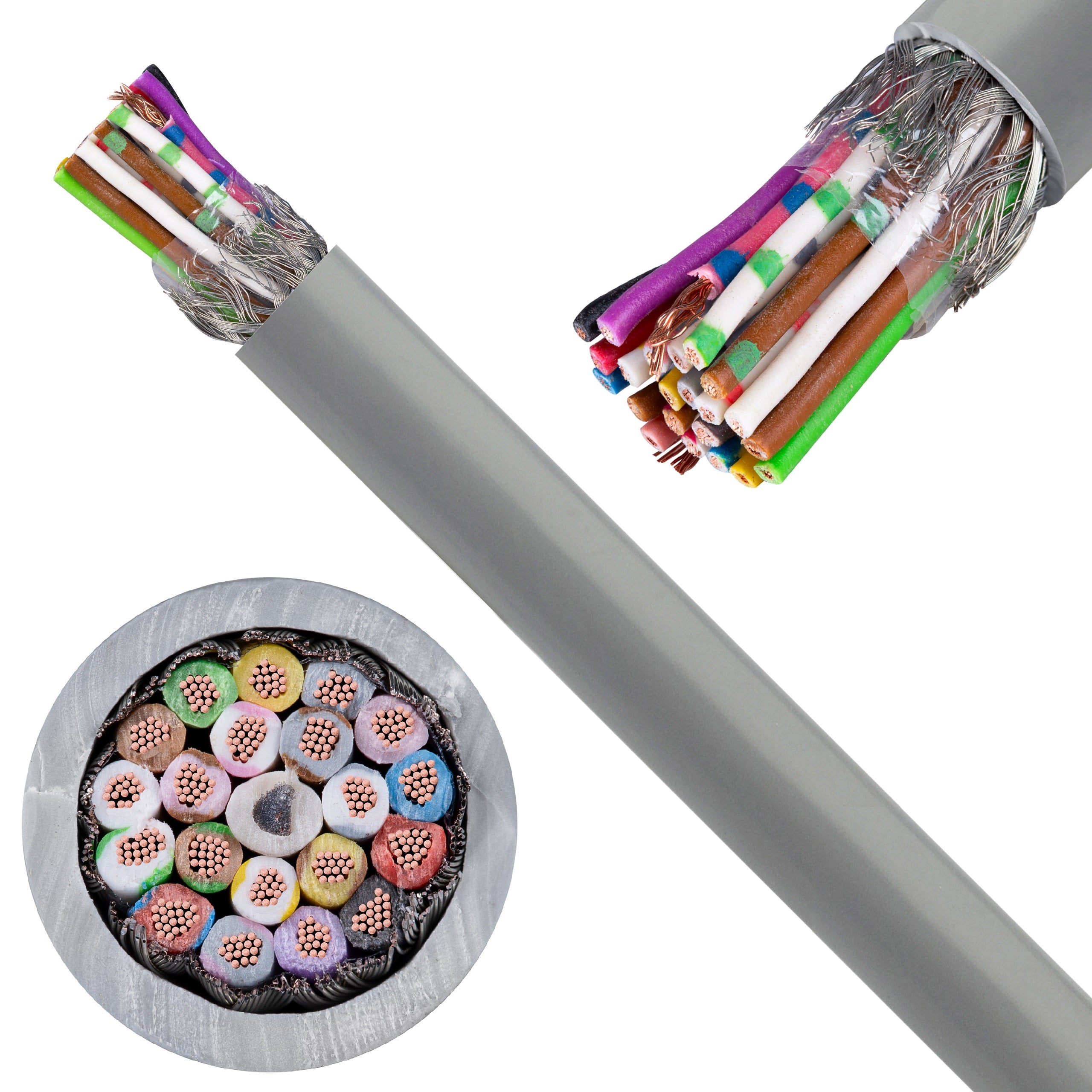 Kabel sterowniczy ELITRONIC-CY LIYCY 20x0,5mm2 szary 250/500V ekranowany olejoodporny linka TKD 100m