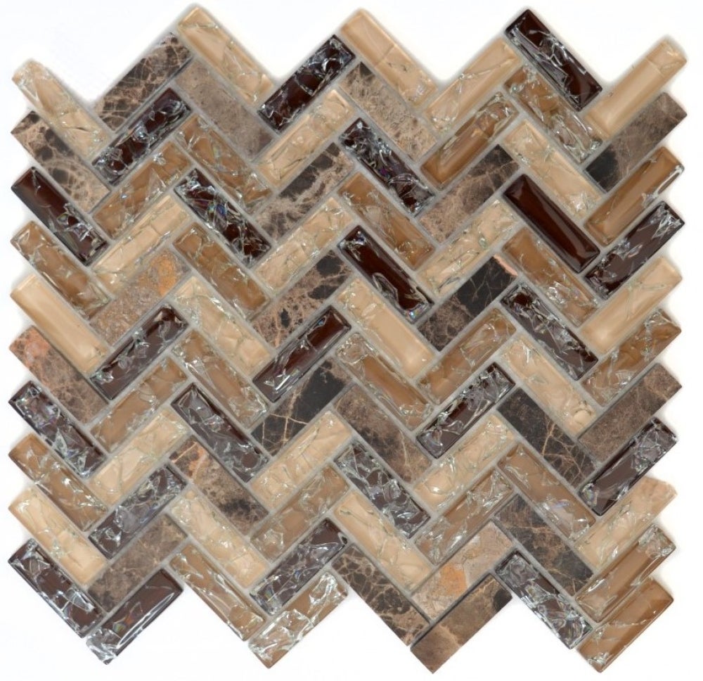 Jupe Chic SCHUMACHER - Beige/Marron Arête De Poisson - Laine & Soie Lurex - Taille M Neuve