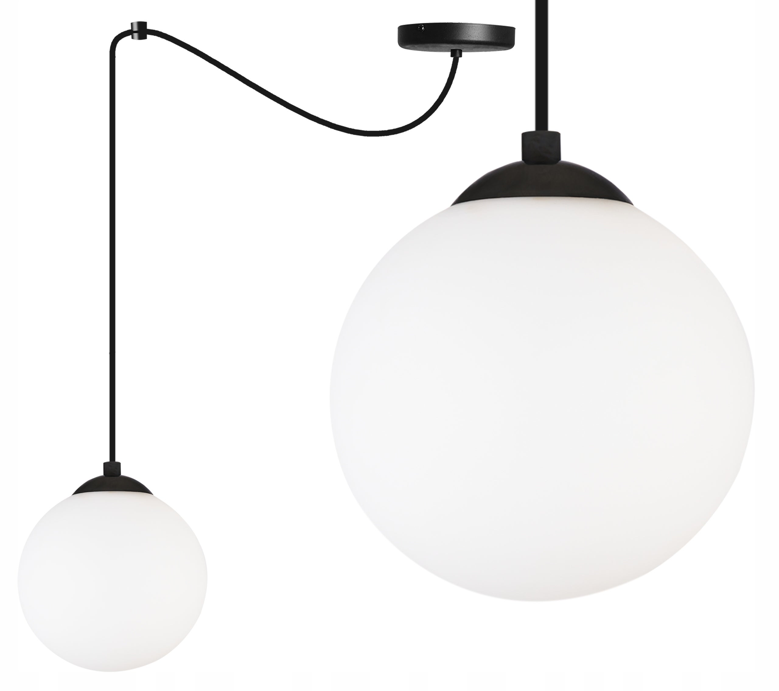Lampa sufitowa wisząca Florence modern 1xE27 abażur kule białe Light Home LH