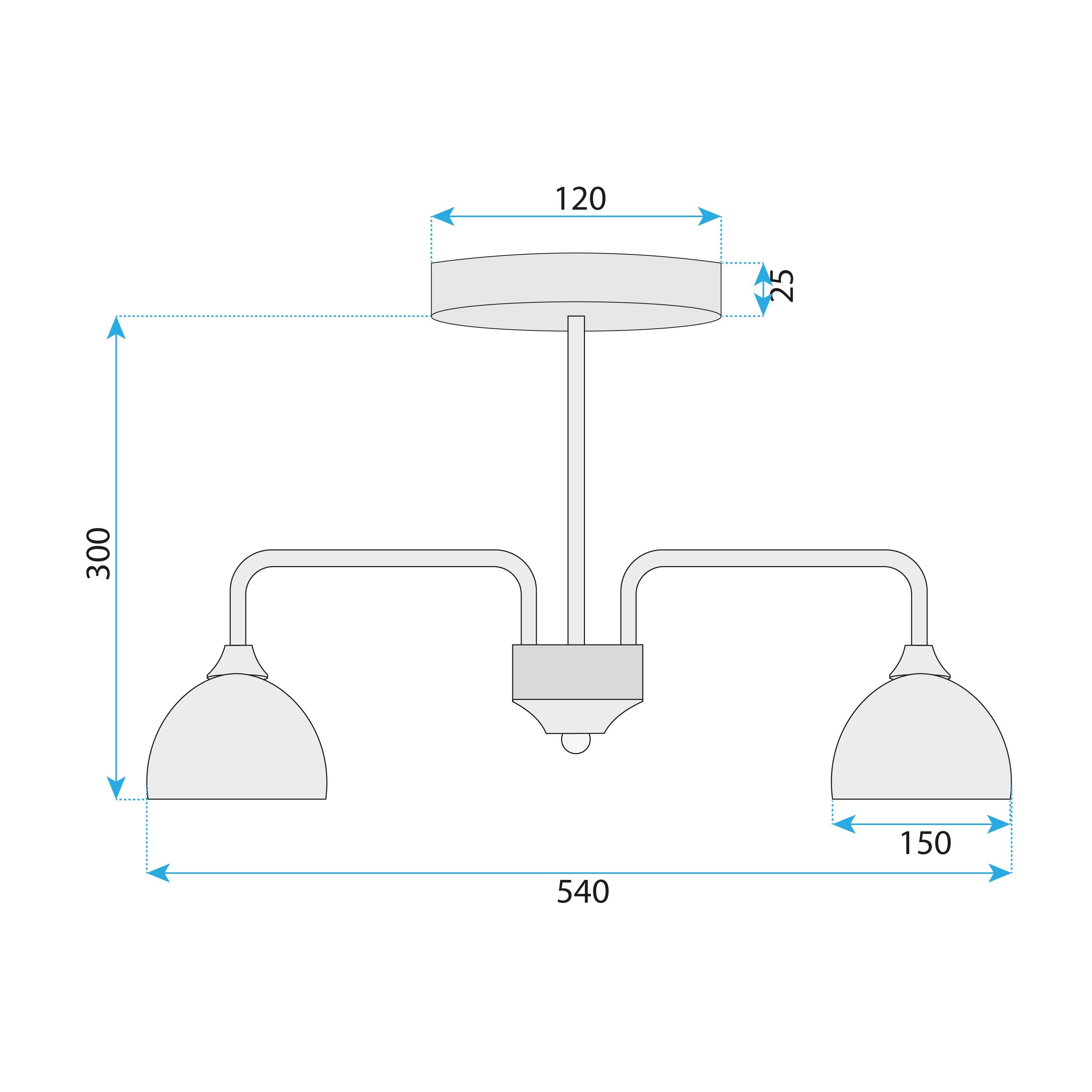 Lampa Sufitowa Wisząca Toolight G084-3C Czarny Szary - 6