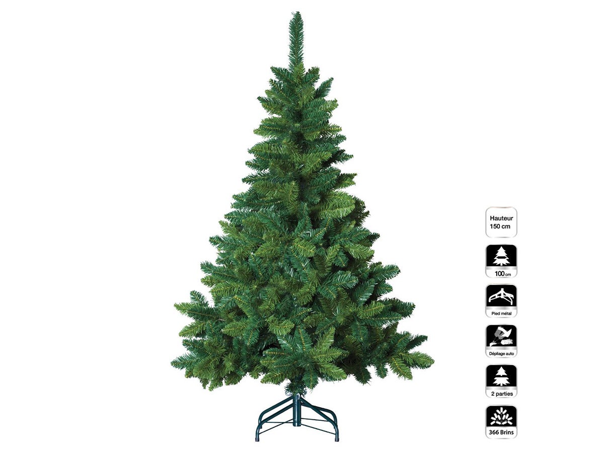 Sapin de Noel artificiel Blooming 150 cm - Fééric Christmas | Leroy Merlin