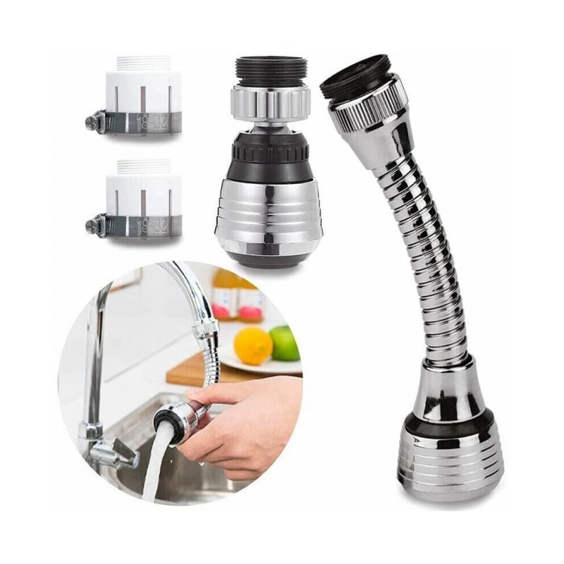 2-częściowy obrotowy kran, ruchoma głowica kranu kuchennego 360 stopni, 2-trybowa regulowana głowica prysznicowa, filtr natryskowy, napowietrzacz wod