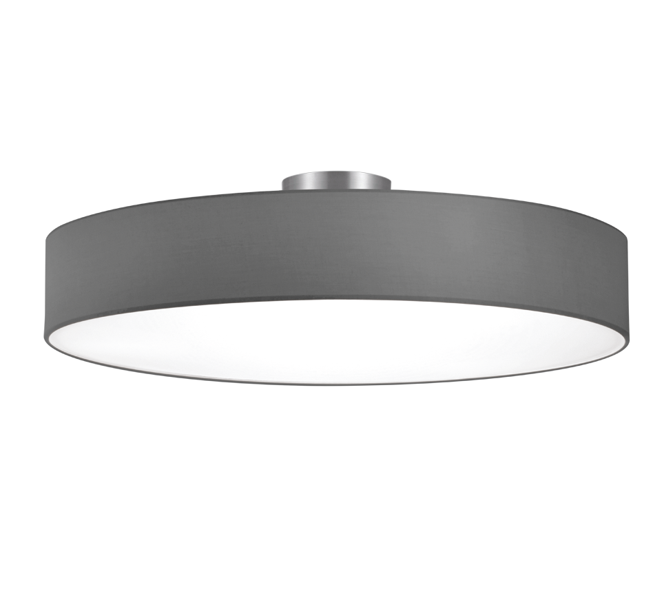 Lampa wisząca Hotel srebrno-szara 5xE27x60W nowoczesna wym: 17 x 65 x 65 cm tkanina Trio