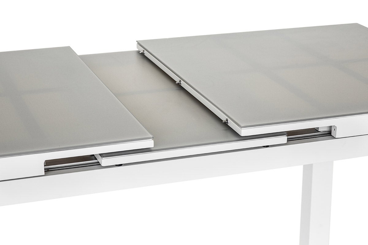 Table de jardin rectangulaire en aluminium gris perle Ibiza Perle - 6/8 places - Jardiline - 4