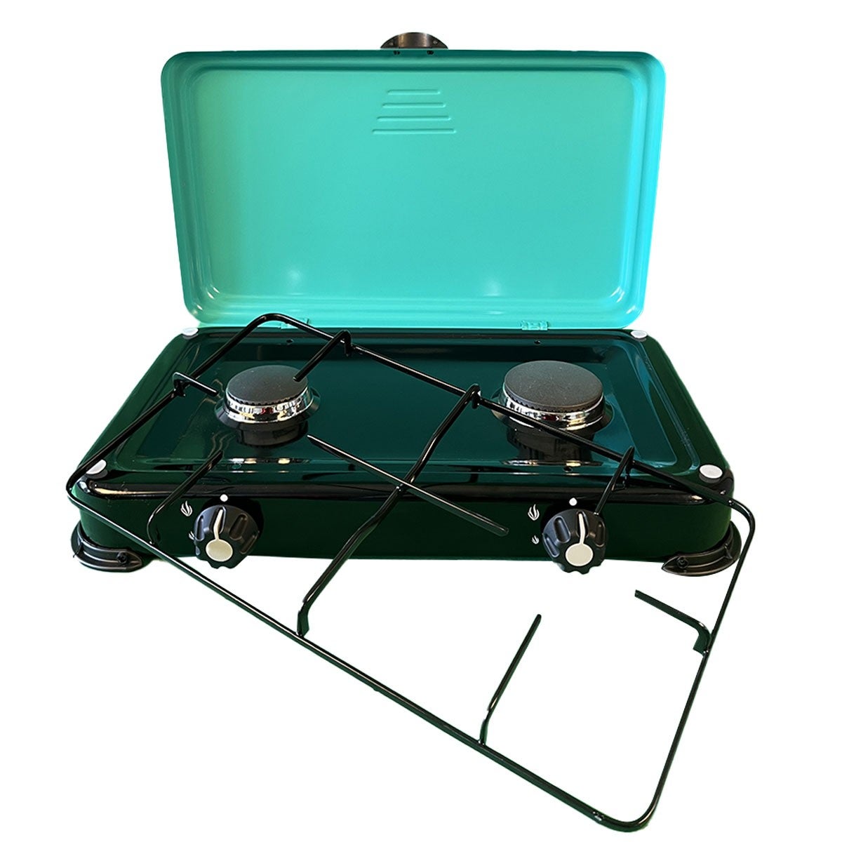 Réchaud à gaz 2 feux 3200W Brûleurs et Grille en fonte amovibles lavables Plaque de Cuisson gaz Butane ou Propane GOLD II INTEC - 8