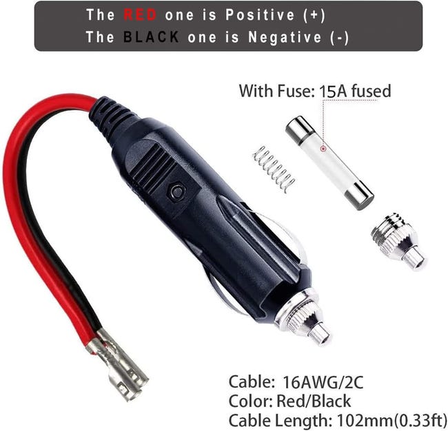 LANMINGLEL Dual Cigarette Lighter Plug Splitter 12V/24V 1 a 2 Adattatore splitter accendisigari per auto 2 vie Accendisigari maschio a femmina con LANMINGLEL Dual Cigarette Lighter Plug Splitter 12V/24V 1 a 2 Adattatore splitter accendisigari per auto 2 vie Accendisigari maschio a femmina con