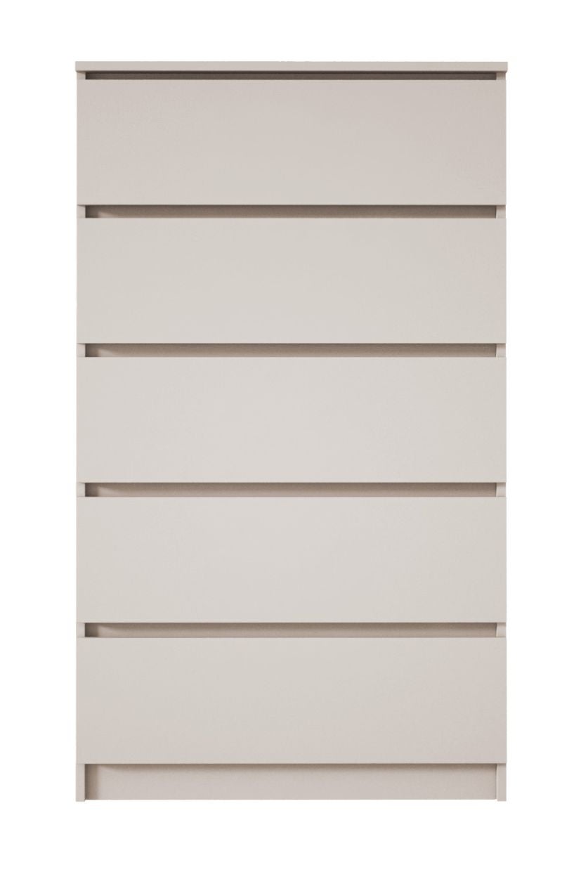 Commode 5 tiroirs, cachemire, 70 x 39 x 125 cm - 2