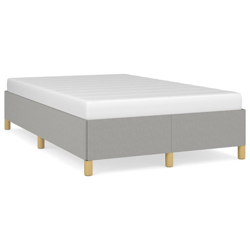 Cadre de lit sans matelas gris clair 120 x 200 cm tissu - 2