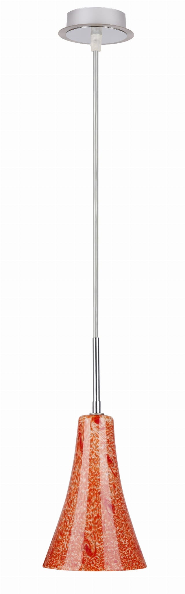 Lampa wisząca RUFI srebrno-pomarańczowa 1 x E14 x 40W wym: 100 x 13 x 13 cm Candellux