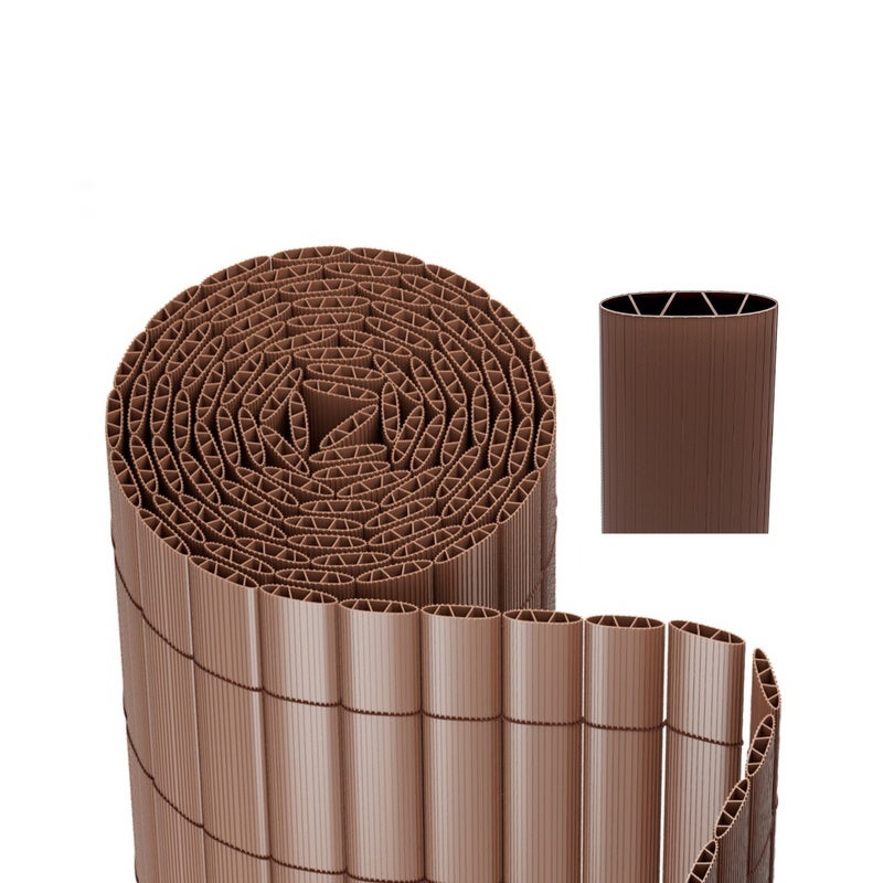 Jardinion Stuoia di schermatura in Rattan 0,90 x 3m Marrone Scuro