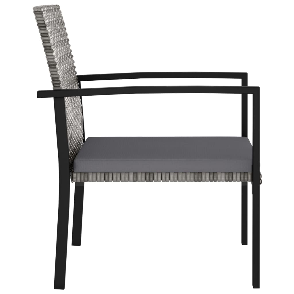 Maison Exclusive - Set da Pranzo da Giardino 3 pz in Polyrattan Grigio - 8