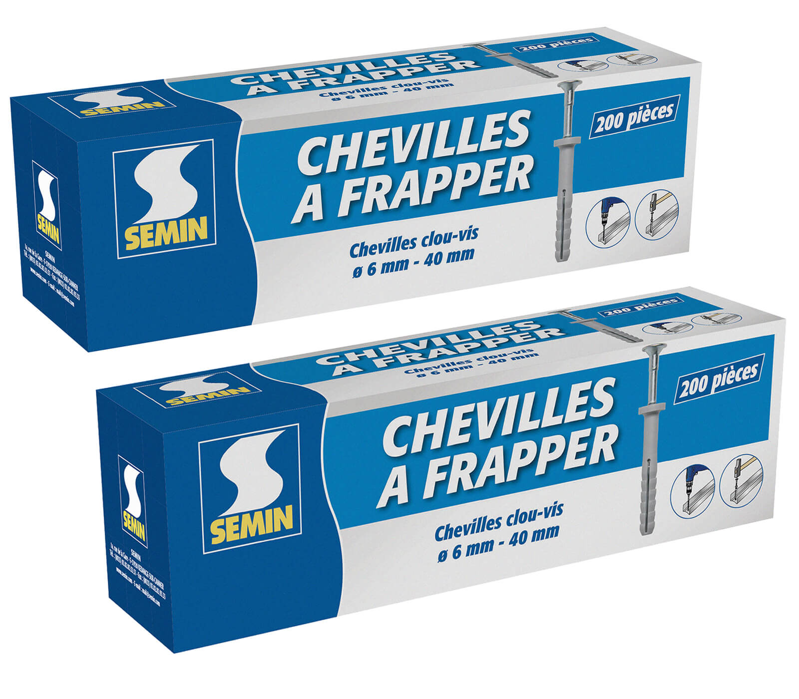 Cheville Clous Vis Semin, 6 x 40 mm, Boite de 200 (lot de 2) Leroy Merlin — free download