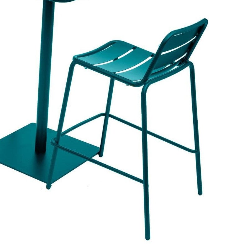 Hespéride Chaise De Bar Empilable Phuket Gris Graphite - Acier Antirouille 55x58.5x93 Cm Pour Extérieur Jardin Terrasse