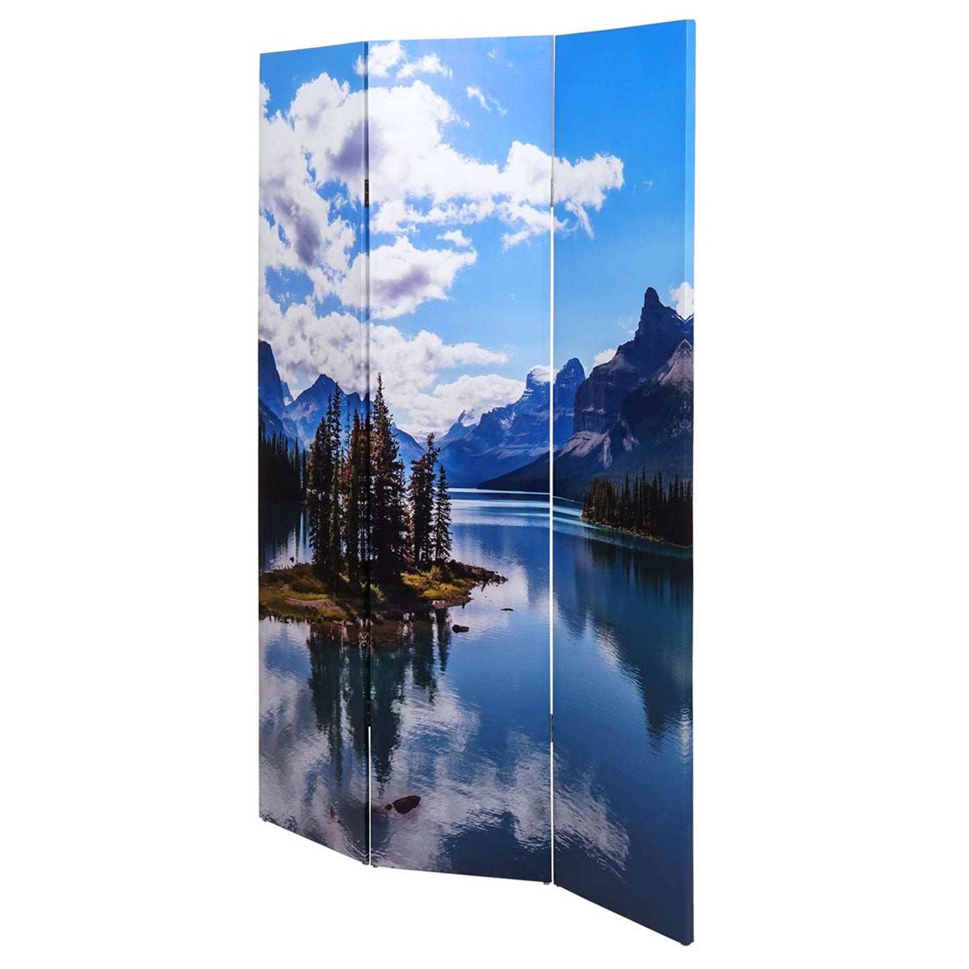 Paravento divisore doppia immagine HWC-A83 3 pannelli 121x180cm panorama - 2