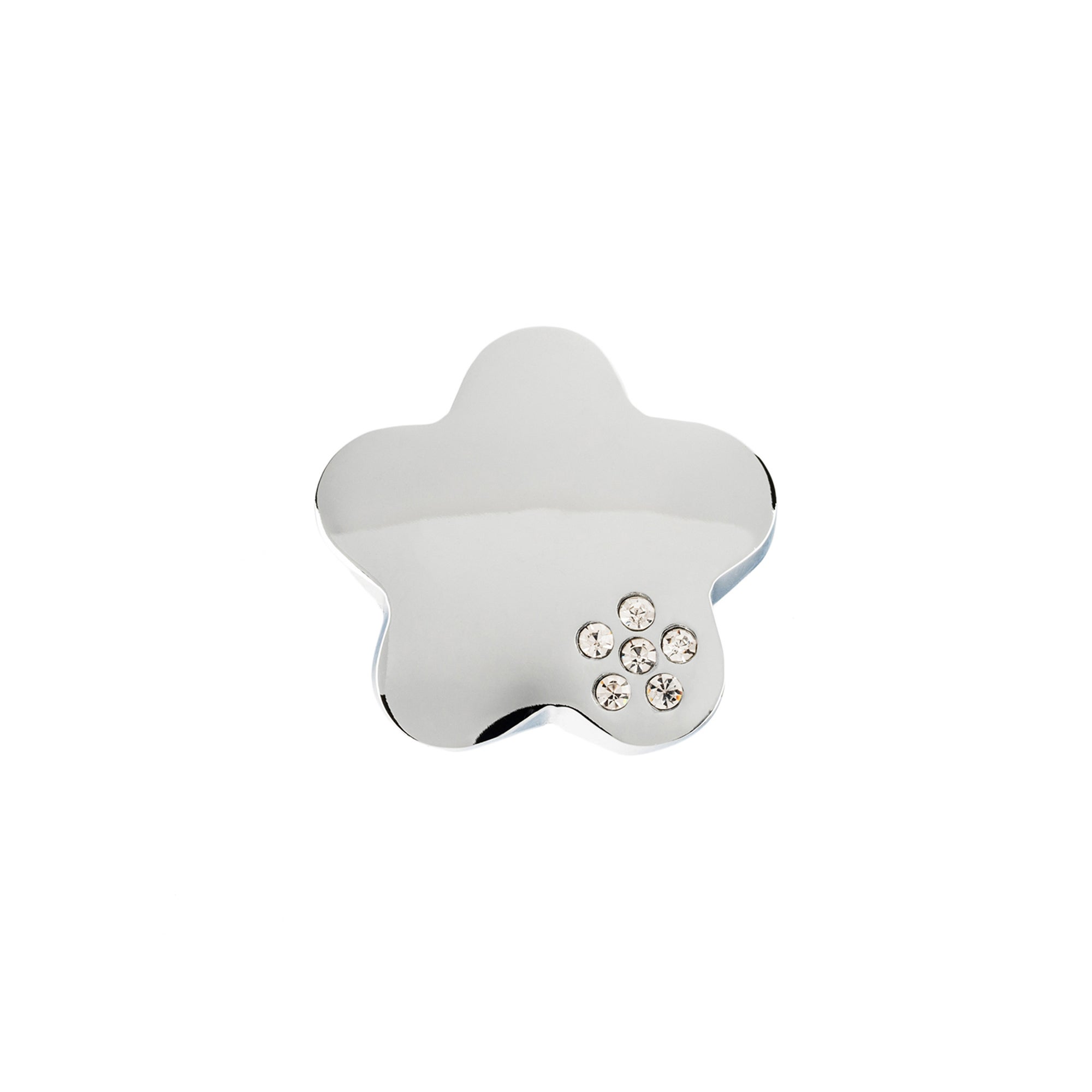 Bouton de meuble | Style décoratif | Fait de Zamak - Cristal | Fini chromé brillant | Mesures 35*35*20mm | Système de fixation vissé | Comprend des - 2